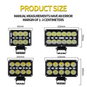 High Power Led Spotlight 6/8/10/12 Lens Led Motorcycle Headlight RGB DRL Led Headlight Bulbs for Motorcycle Car Truck ATV