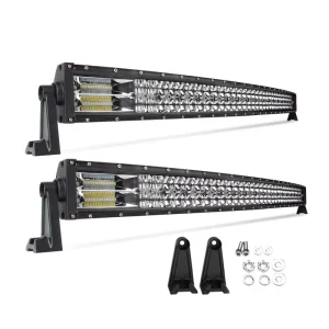 High Power Off Road LED Light Bars for ATV UTV Truck 6D Spot Flood Combo Beam Double Row 6063 Aluminum 9-36V