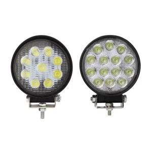 High Power Round 27W 42W 4×4 Car Truck Trailer Tractor Forklift Boat LED Work Light