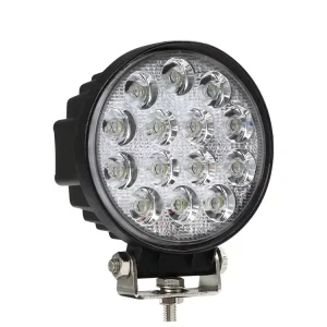 High Power Round 42W 14LED 55mm 4×4 Car Truck Trailer Tractor Forklift Boat LED Work Light