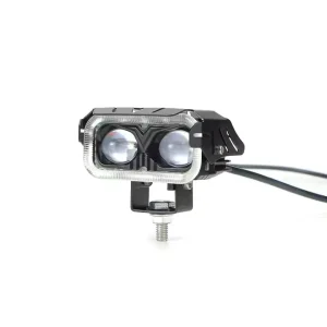High Power Yellow White Dual LED Lens Front Flashing Light Electric Motorcycle Road Spotlight Vehicle Lighting Systems