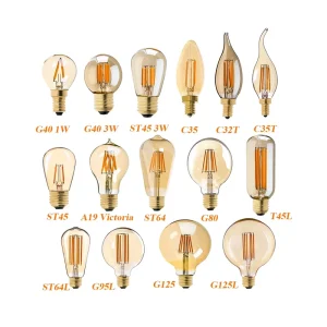 High Quality 360 Degree E27 Dimmable Vintage LED Filament Bulb G95 Edison Light Bulb Glass Lamp Body