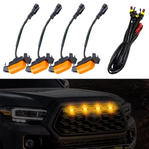 High Quality Amber FOG Light LED Waterproof 12V 5W Car Warning Lamps Daytime Running Light Grille Lights Offroad Front Car