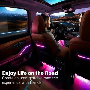 High Quality DC 12V LED Light Strip Kit USB Connectivity Music Controlled Automotive Interior Neon Light Enhances Atmosphere