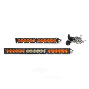 High Quality Dual Color Spot Single Row White Amber 21.9inch 120w Off Road Led Light Bar for Trucks