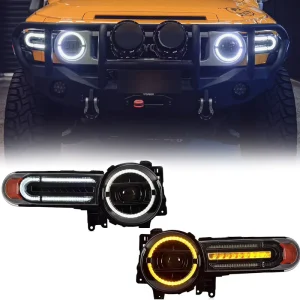High Quality Durable Headlight Assembly Steering Side Lights Headlight Upgrade LED for FJ Ccruiser