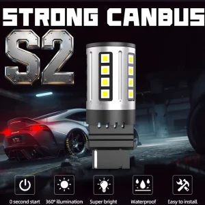 High Quality Led 1156 1157 P21w 7440 7443 T20 Ba15s Bulb Brake Light for All Cars Error Free Canbus