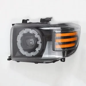 High Quality New LED Lens Headlight Assembly ABS+PC Material Sequential Turn Signal for Land Cruiser 70 Series