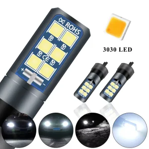 High Quality PW24W PWY24W LED Turn Bulb Signal White Yellow Parking Lights DRL for Motorcycle Tail Light New Condition