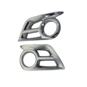 High Quality Silver ABS Plastic Fog Lamp Cover for Toyota Hilux VIGO Car Modification Accessories 2Pcs Set