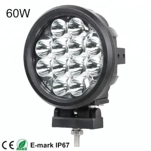 High Quality Spot Round 12V 6inch 60W Car Led Work Light Lamp Waterproof Led Works Lamp Mechanics
