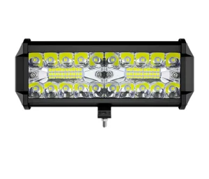 High-brightness Three-row 120W 12V Plastic LED Work Light Spotlight Strip Light for Car Off-road Roof Front Bumper