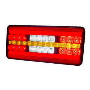 Hongjin MK T88 12 24V 32W Stop tail Reverse Brake Steering Multi Function Indicator Amber Red White LED Taillights for Truck