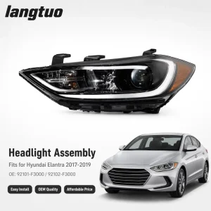 Hyundai Auto Headlights Assemblies Halogen Headlights for Hyundai Elantra Left 92101 F3000 Right 92102 F3000