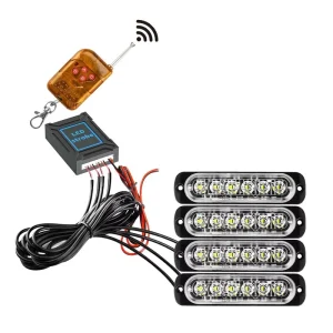 I-BS-1-4-6LED OE IBS146LED 12V 4 in 1 LED Eagle Eye Emergency Strobe Lights DRL Wireless Remote Daytime Running Light