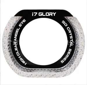 I7 Angel Eyes LED Tuning Car Headlight Upgrade 3-Inch Crystal Lampshade Halo Rings White Yellow RGB Auto Daytime Running Light