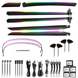 ICarsin Upgrade 256 Color Symphony Led Car Interior Ambient Light for Lexus ES Atmosphere Decoration Strip Accessories