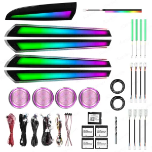 ICarsin Upgrade 256 Colors Symphony Car Interior Ambient Lighting for BMW X3 X4 F25 F26 Air Vent Strip Accessories