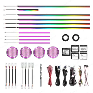 ICarsin Upgrade 256 Colors Symphony Car Interior Ambient Lighting for BMW X3 X4 F25 F26 Air Vent Strip Accessories