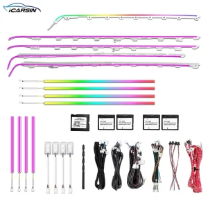 ICarsin Upgrade 256 Colors Symphony Car Interior Ambient Lighting for BMW X3 X4 G01 G02 Atmosphere Strip Accessories