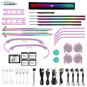 ICarsin Upgrade Symphony LED Car Interior Ambient Lighting for Land Rover Discovery Sport Decoration Accessories