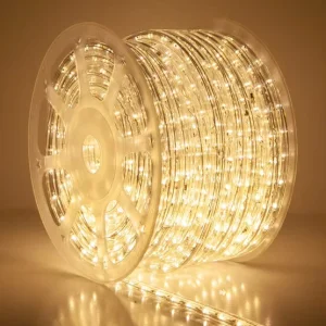 IP65 LED Rope Light 5m 10m Roll Remote Control Cuttable 3000K 150ft Outdoor Christmas Building Landscape Path Border Festival