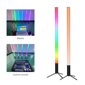 IP65 T360 8PCS Aluminum Alloy Case Outdoor Wireless Stage Light Battery Powered RGB Pixel Bar LED Tube DMX Remote WiFi