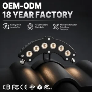 IP65 Waterproof Curved Tile LED Facade Light 6W DC Multi Lens Uniform Wall Wash for Ancient Roof Villa Exterior Accent Lighting