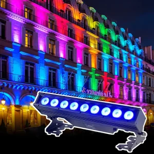IP65 Wireless 9*18w Waterproof Battery LED Wall Washer Light Bar