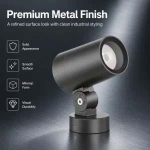 IP66 Aluminum Exterior LED Low Bay Floodlight Warm White Decorative Small Narrow Beam Landscape Hotel Use AC 10W Energy Star