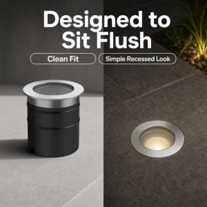 IP67 Stainless Steel Round Cover Floor Light 18W LED 1800-6500K 20000H Outdoor Architectural Recessed LED Inground Light