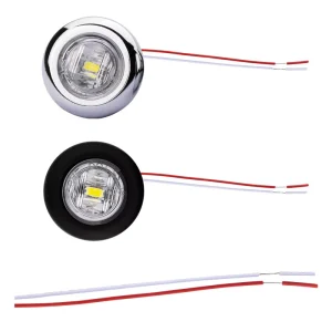 IP67 Waterproof 0.75 Inch LED Truck Side Light High Brightness 12V Mini Round Marker Lamp for Lorry Trailer Bus