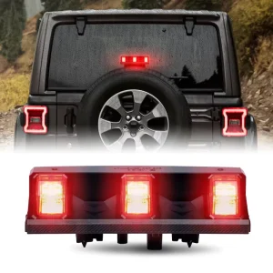 IP67 Waterproof 12V Rear Brake Light Car LED Brake Light for Wrangler Red Auto Car Braking Lighting