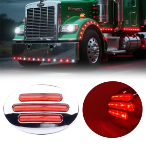IP67 Waterproof 3-Inch Red LED Side Marker Lights Replacement 12V/24V Cars Trucks Semi Truck Accessories