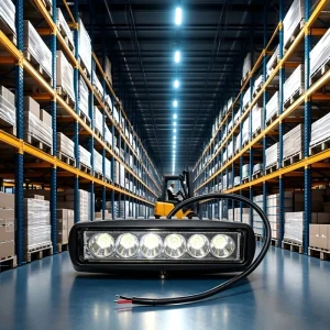 IP67 Waterproof White 6LED 18W Work Light Bar 12V for Forklift Construction Vehicles