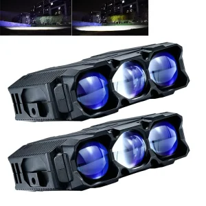 IP68 ZDA3 12V Triple Laser Spotlight Bi LED Matrix Fog Grille Auxiliary Projector Lens for Car LED Grille Light 6000K