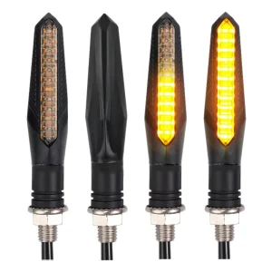 In Stock 12 LED Motorcycle Turn Signal Light with Line Running Water Flow Design