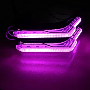 汽车日间行车灯 适合Innova 装饰 LED DRL 水晶 应用控制 WRGB前照灯改造升级