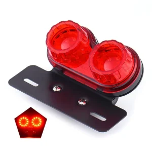 Integrated 40W 40 LED Motorcycle Lighting System Tail Light with Running Lamp Brake and Turn Signal Light License Plate Bracket