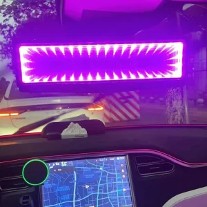 Interior Rearview Mirror Car Modification LED rainbow Color 3D Rearview Mirror