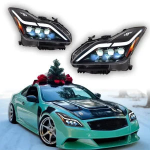 It Is Suitable for Infiniti G28 Headlamp Assembly G37 LED Daytime Running Light Lens Headlamp Flow Turn Signal Modification