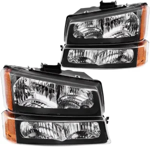 JC auto Headlight Assembly for Chevy Silverado Avalanche 1500 2500 3500 Passenger Driver side
