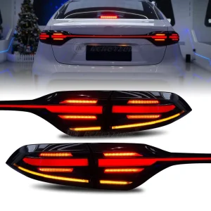 JC modified LED Tail lights For Toyota Corolla Smoked Rear Lamp Assembly