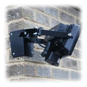 JH Mech 20-30W LED Floodlight Adjustable Black Swivel Bracket Floodlight Bracket