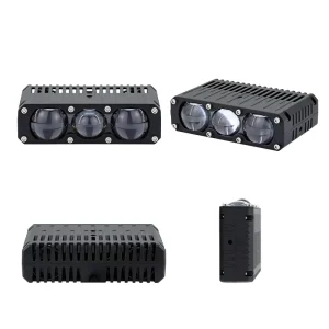 JHS DRL Focos Fog Auxiliary Driving 3 Lens Canbus Grille Light Motorcycle LED Spotlight with Solenoid for Car Truck SUV Offroad