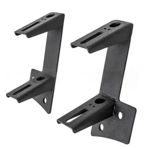 JL Wrangler JK Dual LED Light Mount A-Pillar Bracket Steel Aluminum Alloy Black for Lights Pods