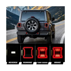 JP Auto Parts Spare Part Car Back Rear Smoked LED Tail Light Lamp Taillight with Sequential Turning Signal
