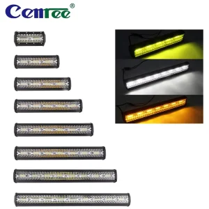 JSG-04 Dual Color LED Fog Light Bar Heavy Duty Offroad IP67 Waterproof 120W Yellow White Universal Truck SUV