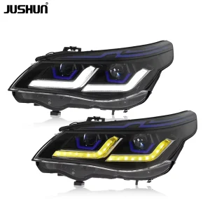 JUSHUN Head Lamp for BMW E60 Headlights 523i 530i Angel Eye LED Headlight Daytime Running Lights Plug and play