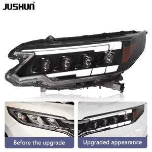 JUSHUN LED Headlights for Honda CR V Projector Headlights 4 Lenses Headlights Turn Signal Car Accessories